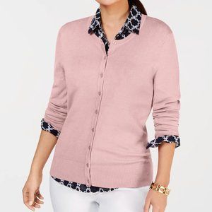 Charter Club Long-Sleeve Button-Front Cardigan